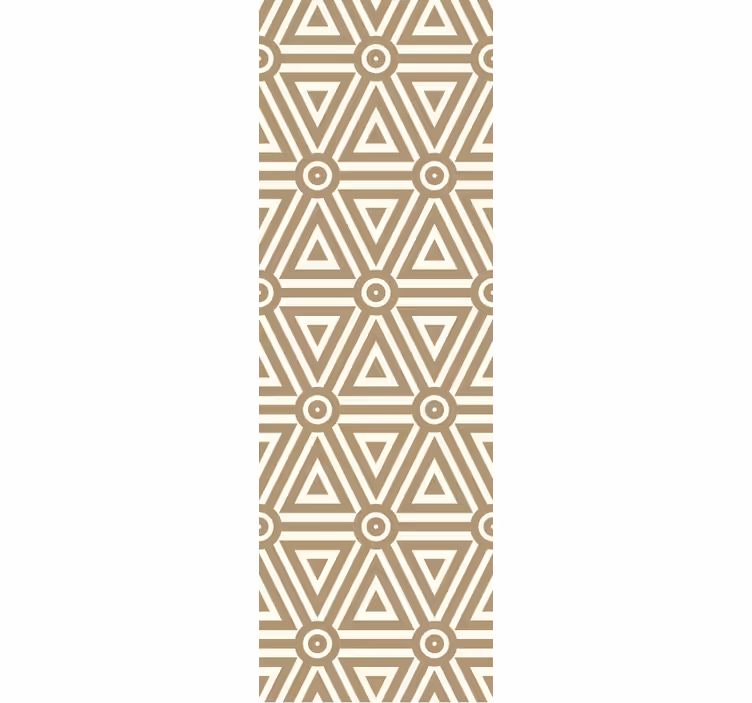 Trekantet beige arrangement geometrisk tapet - TenStickers