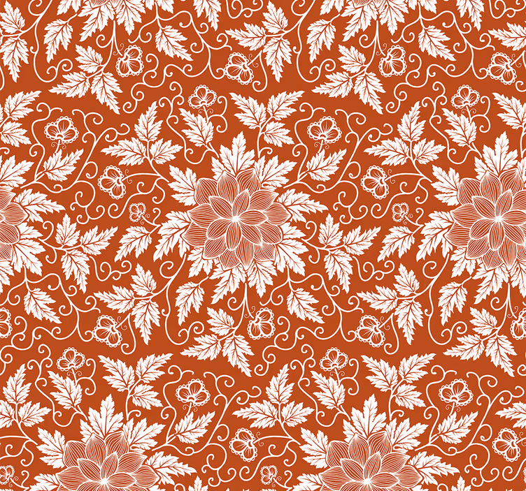 Charmerende beige display blomstret tapet - TenStickers