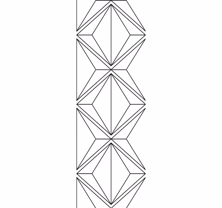 Stiliserede diamantformer geometrisk tapet - TenStickers