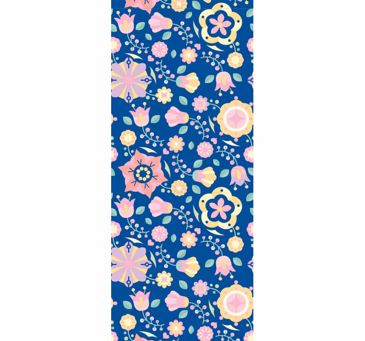 Blomster tapet blomstrende komposition - TenStickers