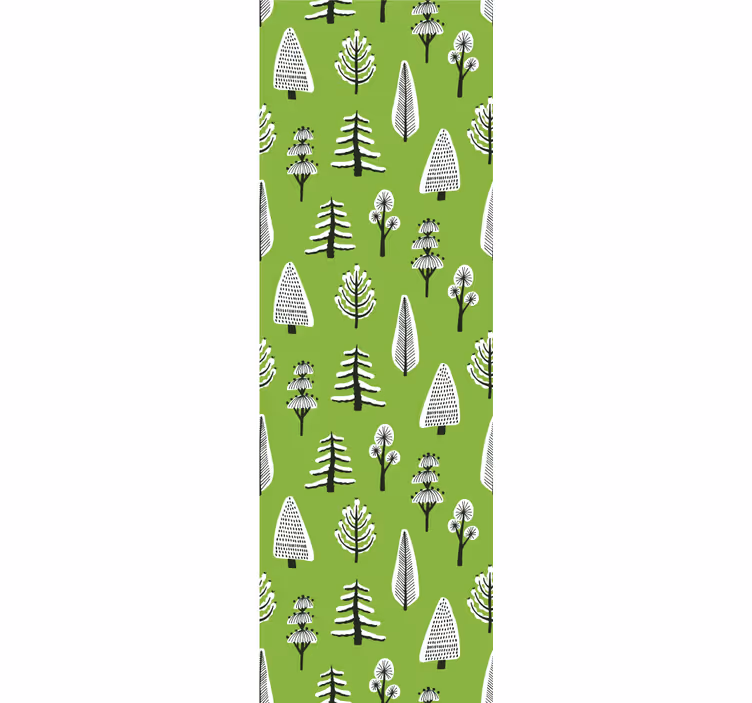 Grønt træ arrangement natur tapet - TenStickers