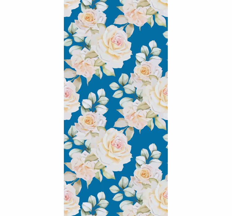 Elegante blomsterroser blomstret tapet - TenStickers