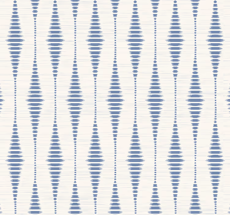 rabaul ikat blå og beige geometrisk tapet - TenStickers