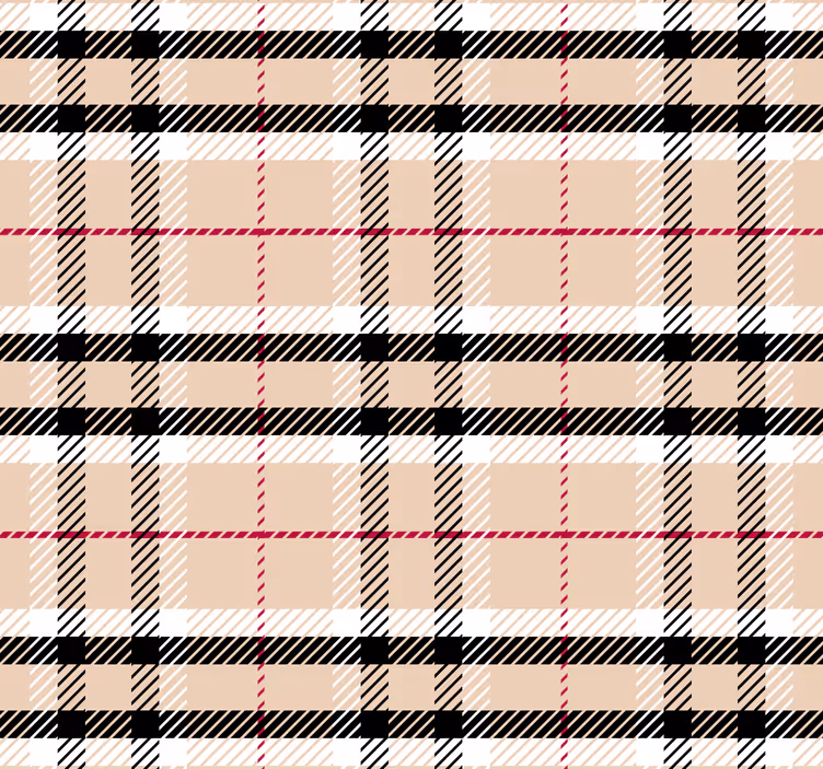 burberry tartan tapet til soveværelse - TenStickers
