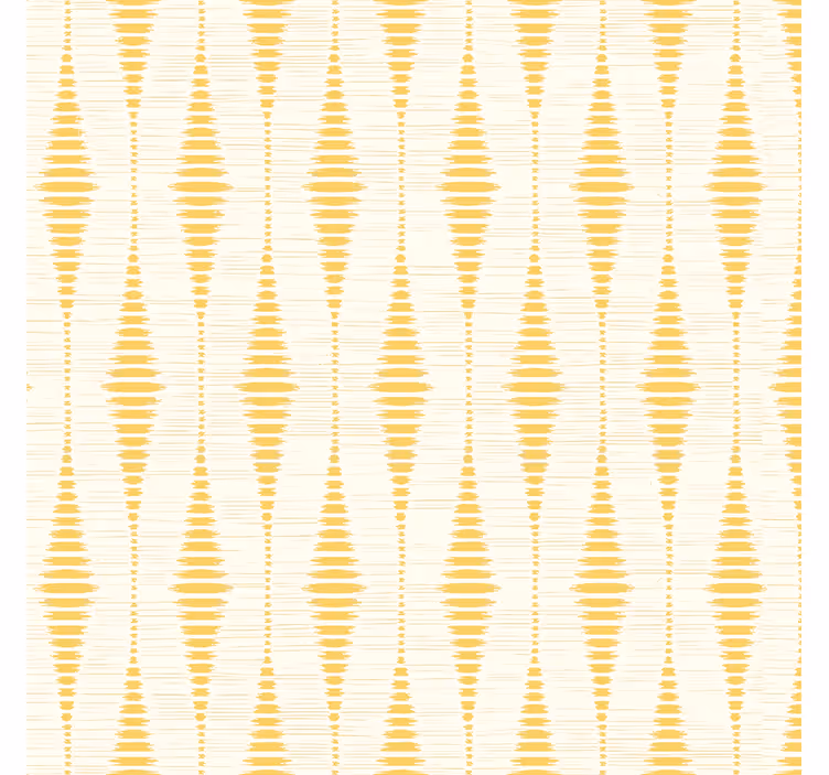 Gul rabaul ikat geometrisk tapet - TenStickers