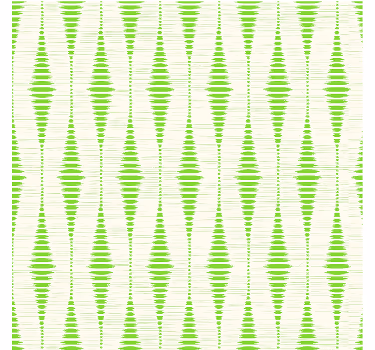 Grøn rabaul ikat geometrisk tapet - TenStickers