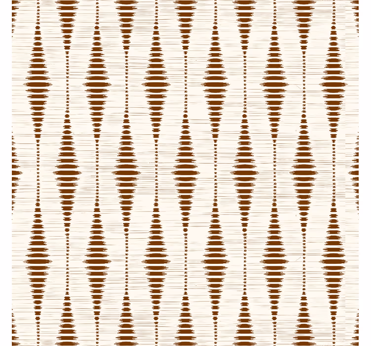 Chokoladebrun rabaul ikat geometrisk tapet - TenStickers