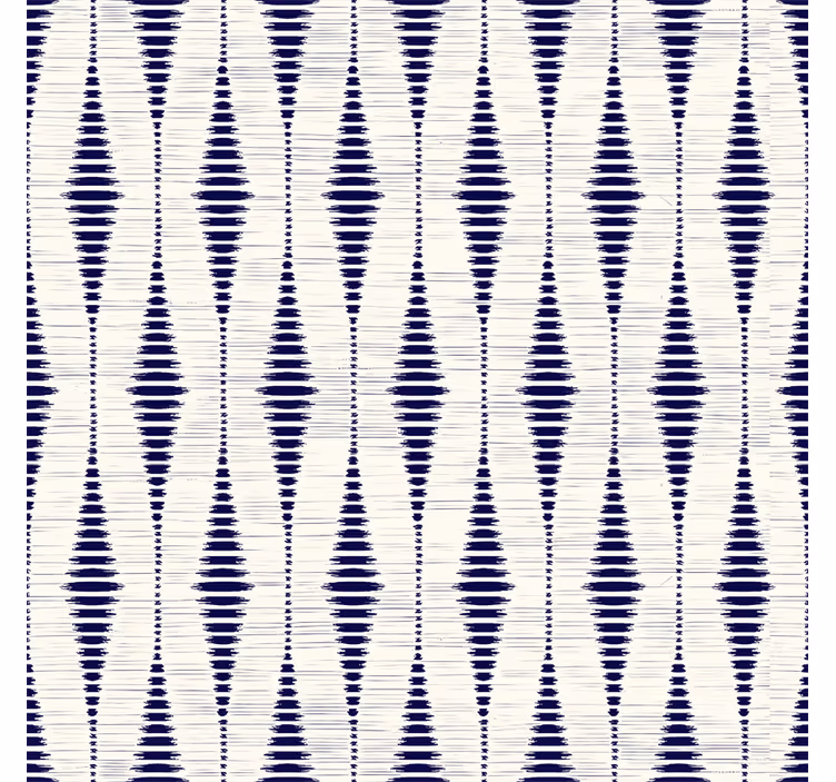 Marineblå rabaul ikat geometrisk tapet - TenStickers