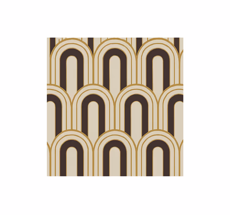 Art deco-buer fra 1970'erne retro tapet - TenStickers