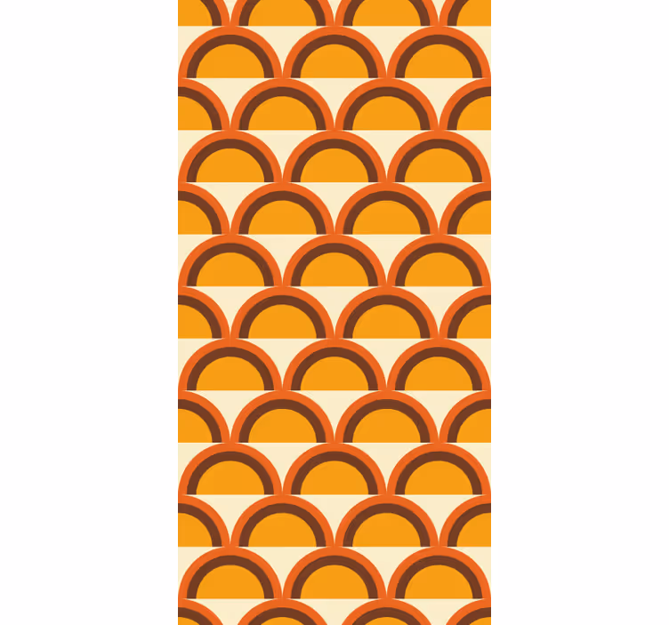 Retro buer i solnedgangslook fra 1970'erne retro tapet - TenStickers