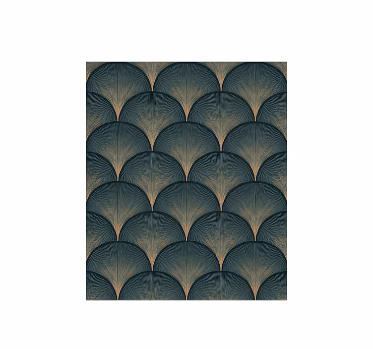 1920'ernes art déco grønne vifter retro tapet - TenStickers