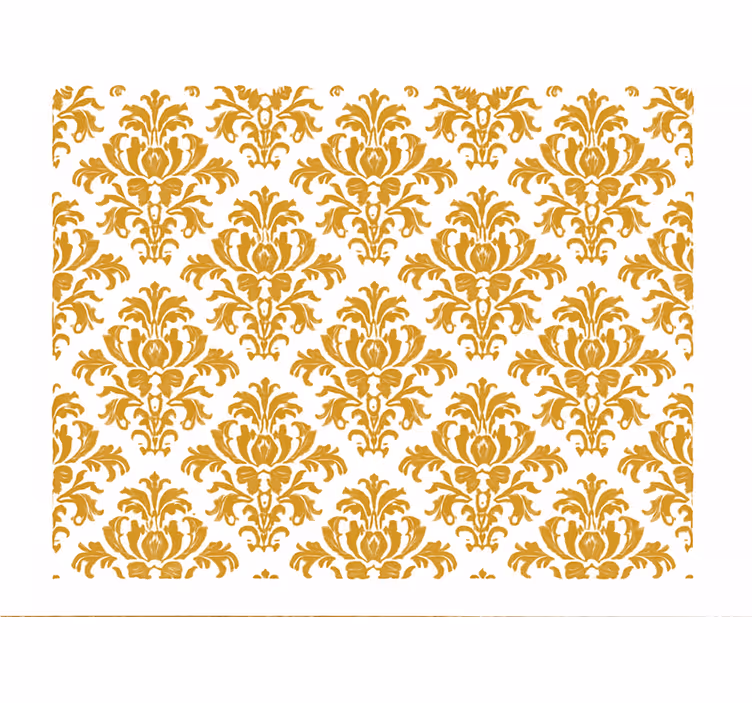 Barok damask mønster tapet entre - TenStickers