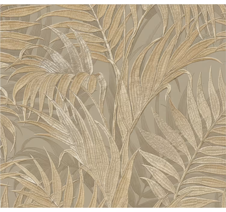 Tapet blade beige palme tekstur - TenStickers