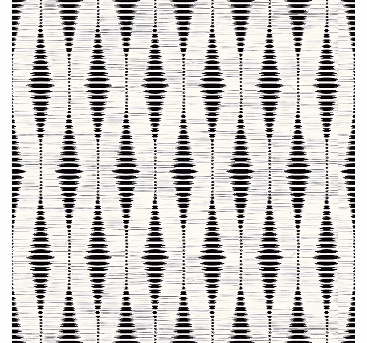 Geometrisk tapet black rabaul ikat - TenStickers