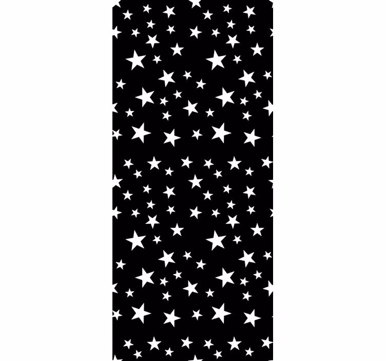 Stjerne tapet i sort og hvid elegance - TenStickers