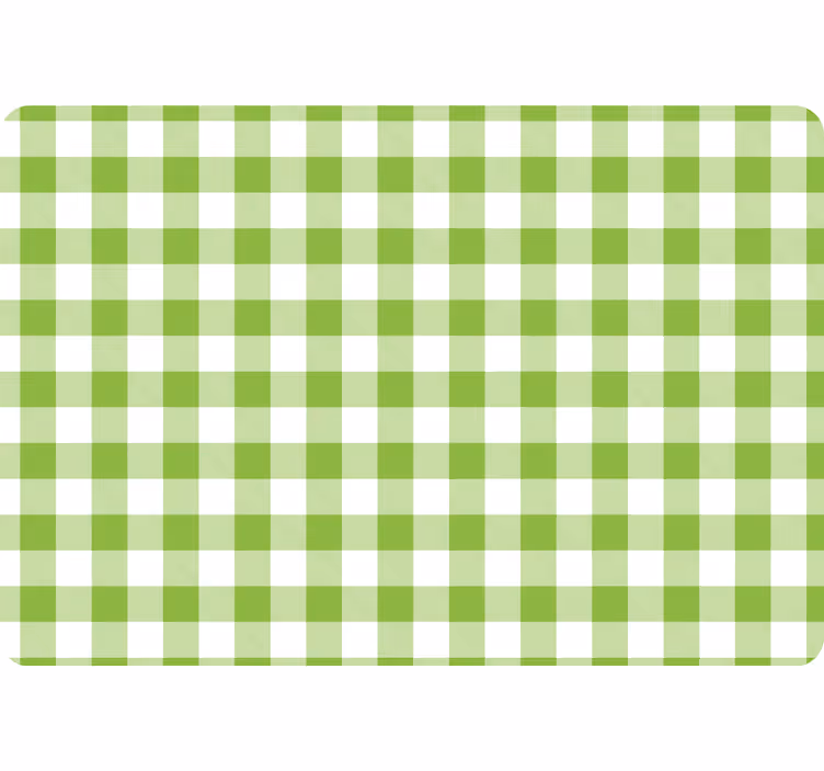 Geometrisk tapet i grønt ternet plaid design - TenStickers