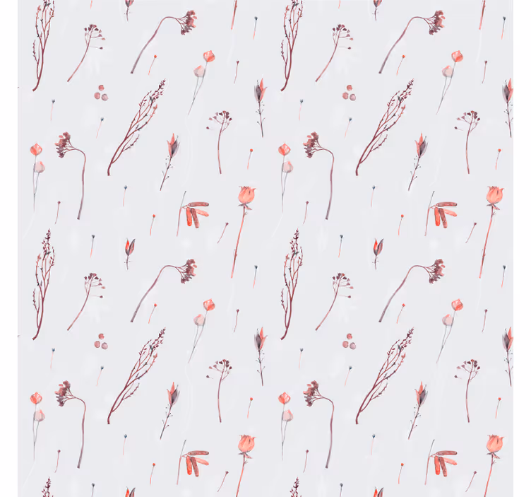 Tapet natur med delikat blomstermotiv - TenStickers
