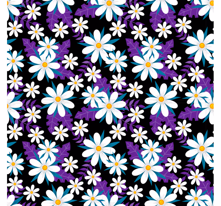 Tapet natur farverig blomstermotiver - TenStickers