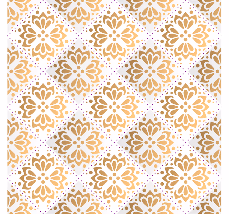 Tapet i stuen golden mandalas - TenStickers