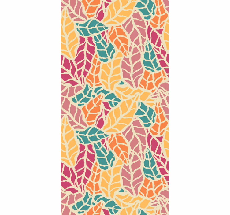Tapet blade farverig mosaik - TenStickers