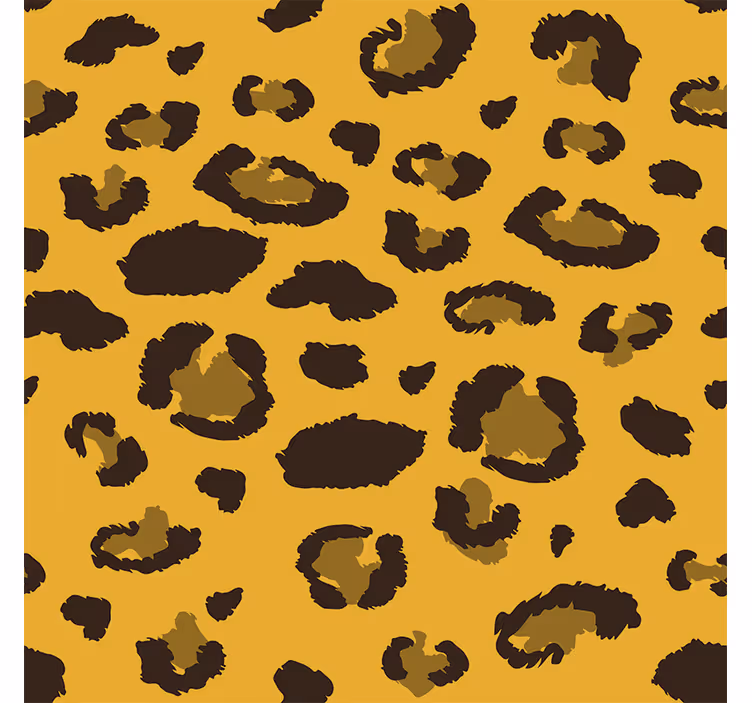 Leopard dyreprint tapet i stuen - TenStickers