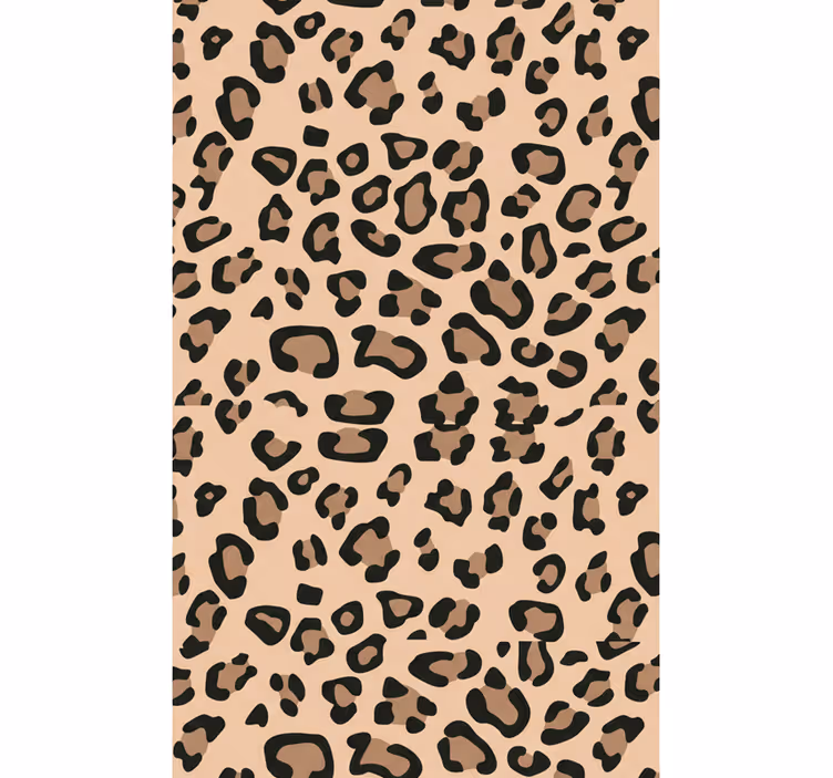 Tapet i stuen med moderne leopardmønster - TenStickers