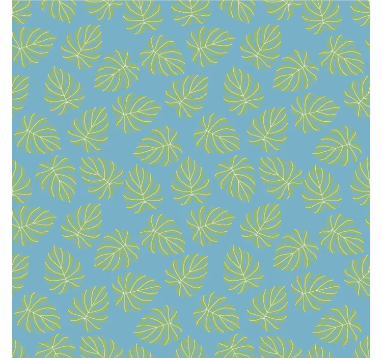 Tapet til soveværelse med design af sommergrønne blade - TenStickers
