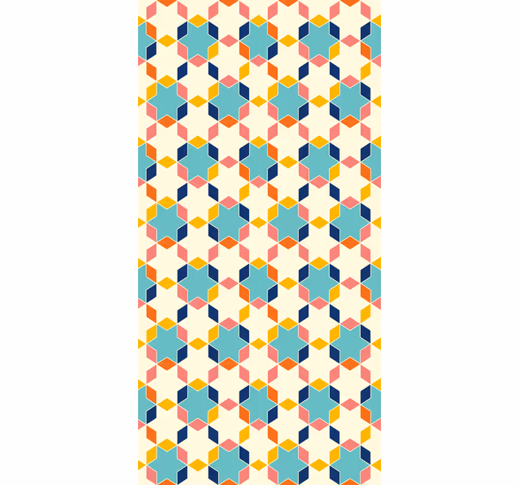 Tapet i stuen geometrisk tesselation - TenStickers