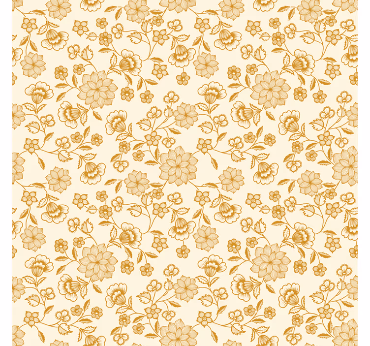 Tapet i stuen floral orange paisley - TenStickers