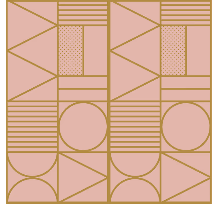 Struktur tapet i guld og rosa farver blok - TenStickers