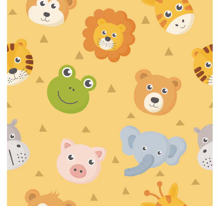 Tapet med dyr farverig legeplads - TenStickers
