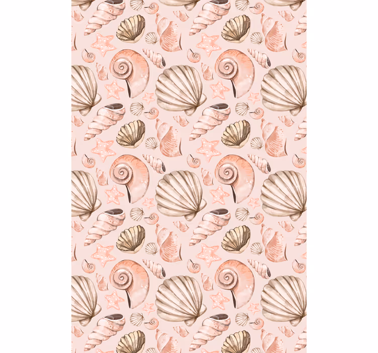 Tapet med dyr pastel muslingeskaller - TenStickers