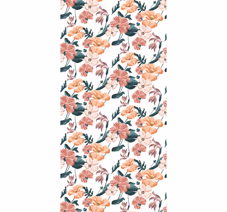 Tapet til soveværelse med smukt pastelflower mønster - TenStickers