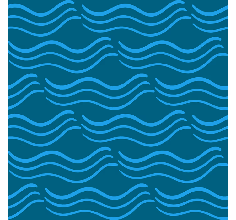 Tapet til soveværelse med flydende aqua mønstre - TenStickers