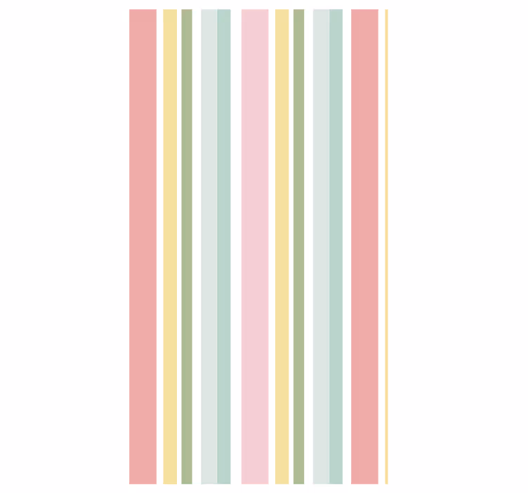 Struktur tapet horisontale pastelfarvede striber - TenStickers