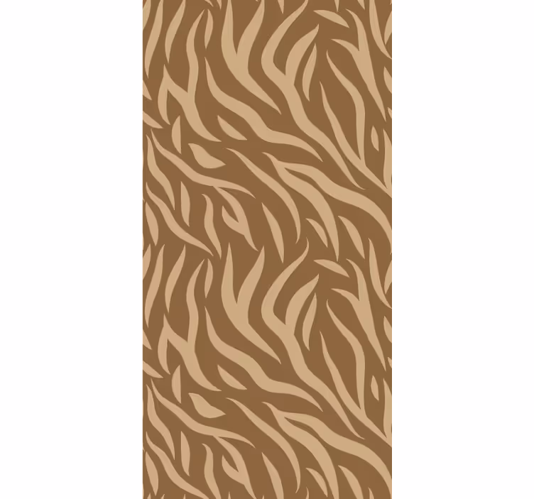 Struktur tapet i brun og beige tigermønster - TenStickers