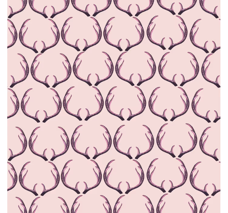 Tapet med dyr pink hjort antler - TenStickers