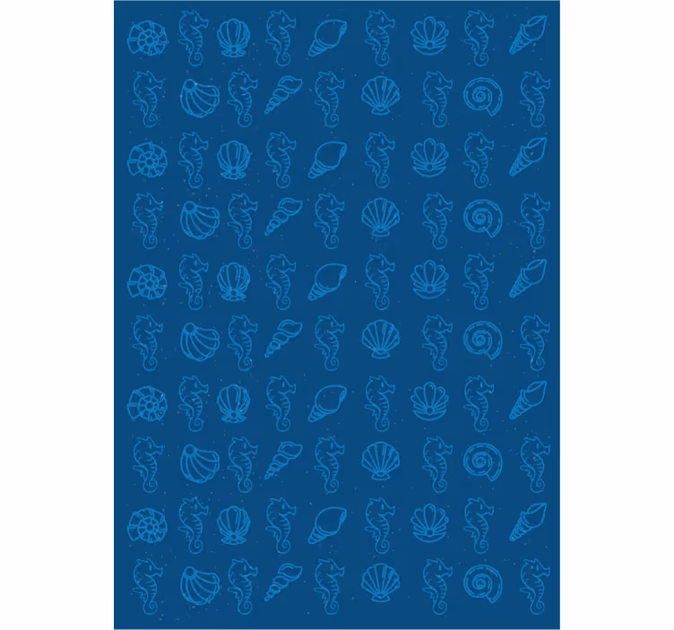Tapet med dyr marine motiver illustration - TenStickers