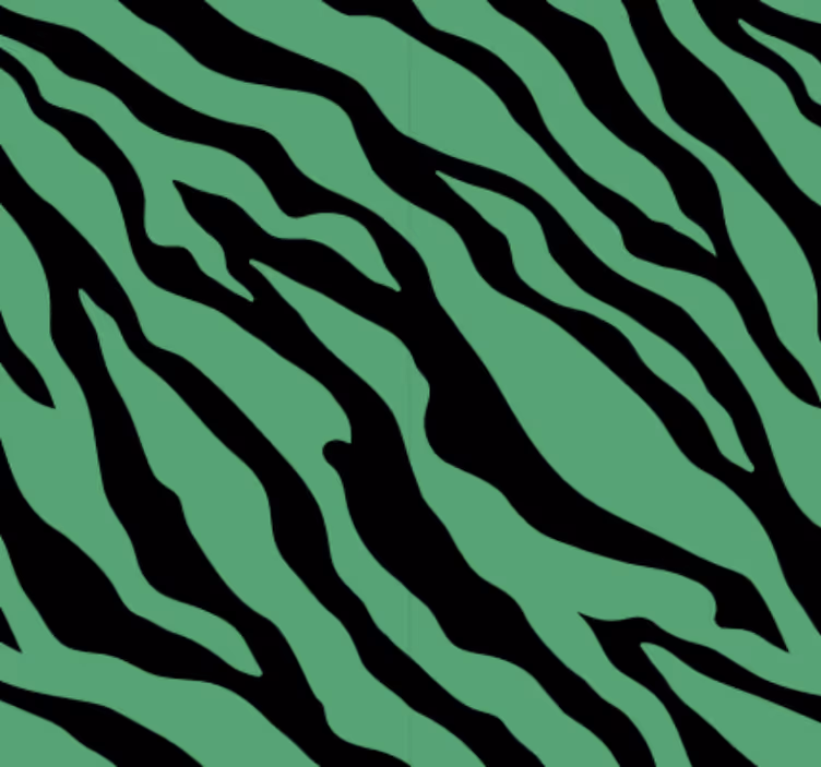 Tapet med dyr green zebra design - TenStickers