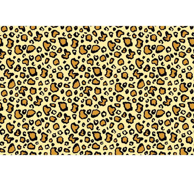 Tapet med dyr i gult leopardmønster - TenStickers