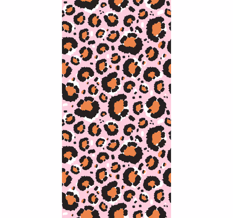 Tapet med dyr pink leopardmotiv - TenStickers