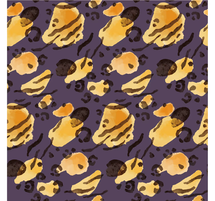Tapet med dyr aquarella tigerpletter - TenStickers