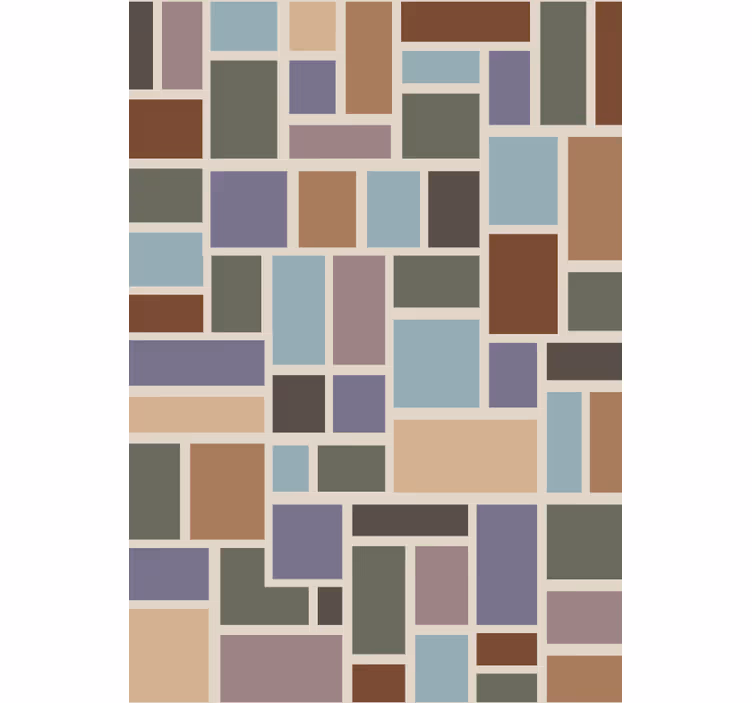 Tapet kontor farverig moderne flise - TenStickers