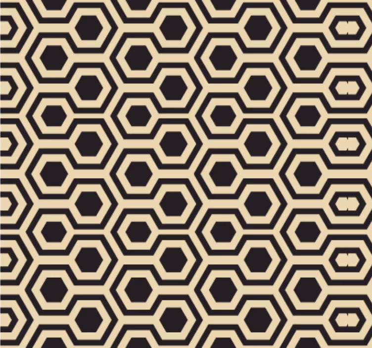 Tapet kontor geometrisk hexagon mønster - TenStickers