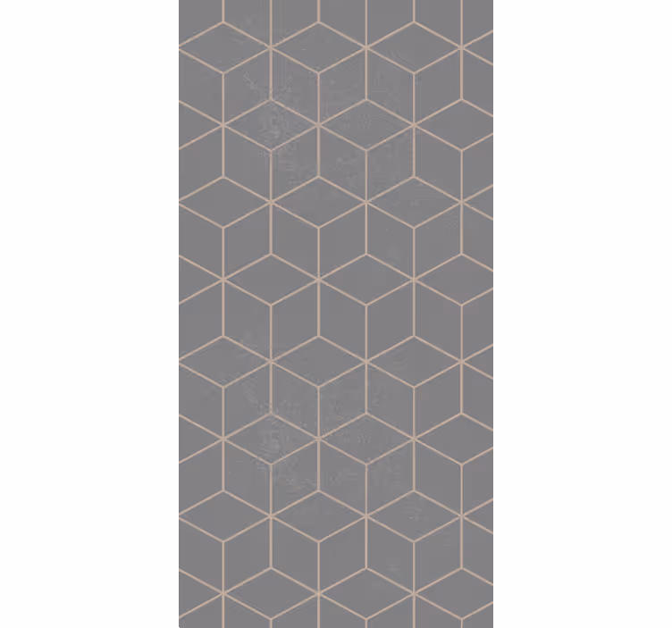 Tapet kontor geometrisk grå hexagon mønster - TenStickers