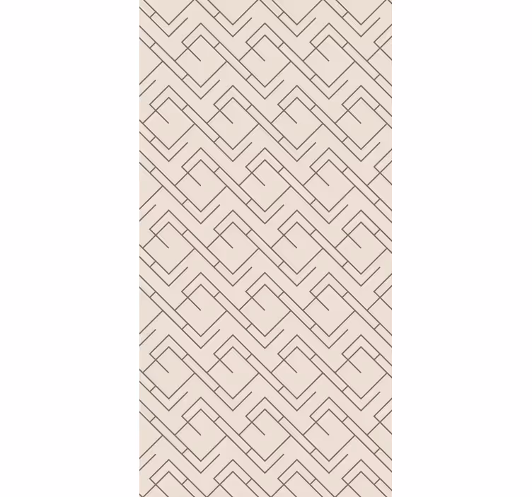 Tapet til gang med geometrisk labyrintdesign - TenStickers