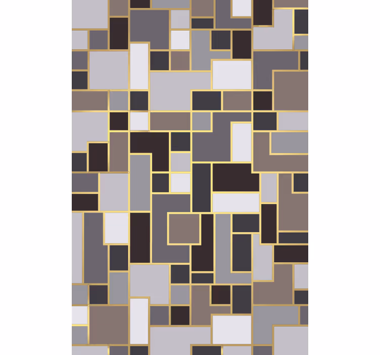 Tapet til gang grå rektangler mosaik - TenStickers