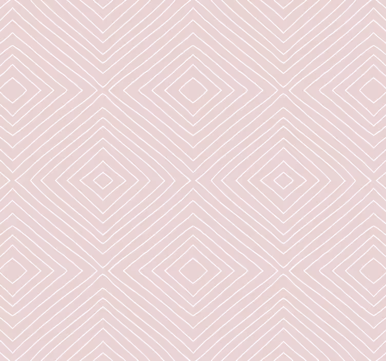 Tapet til gang minimalistisk rosa firkantet mønster - TenStickers