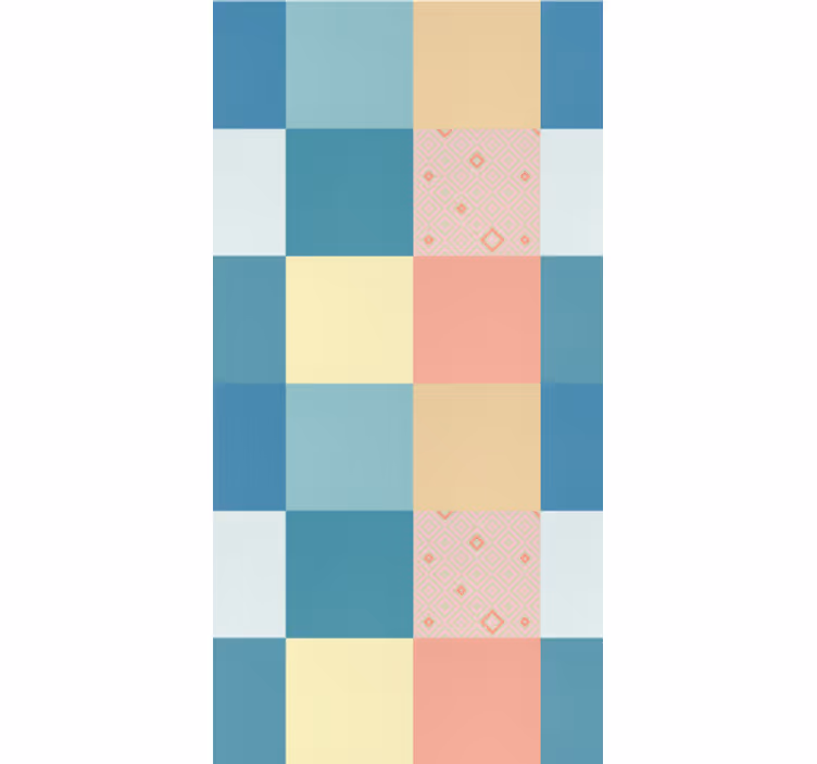 Tapet spisestue geometrisk pastelternet - TenStickers
