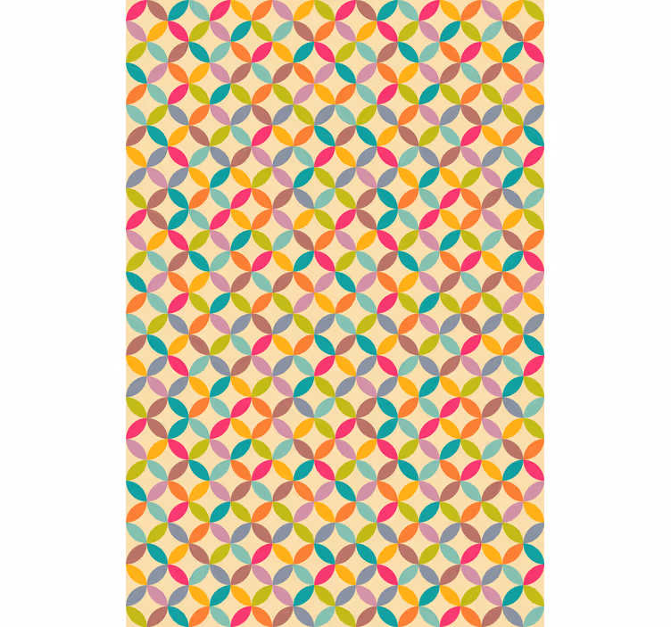 Tapet spisestue farverig geometrisk - TenStickers